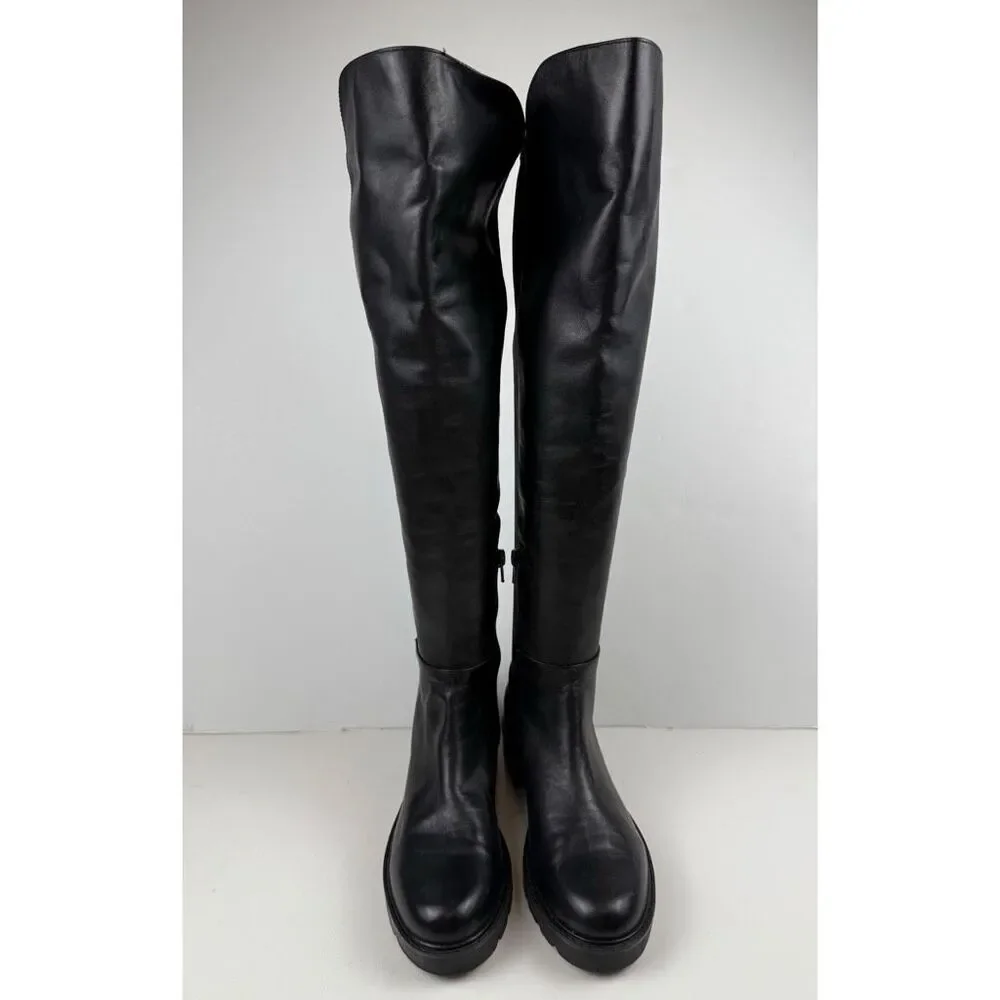 Nine West Tread Over the Knee Black Boots Size‎ 6